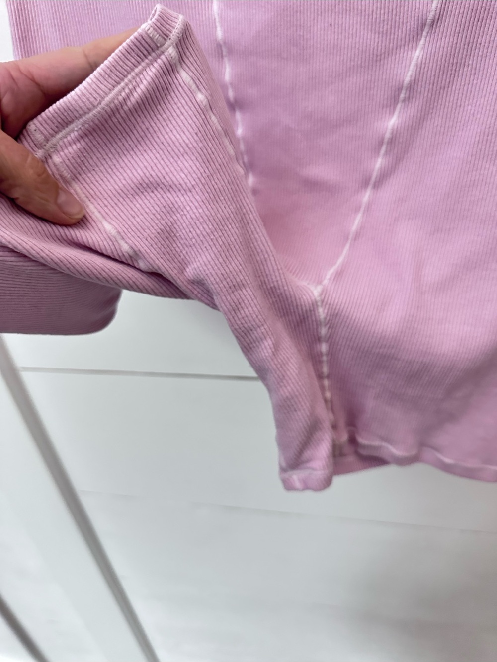 Skims L pink ribbed cotton blend casual comfort boy loungewear short - Picture 4 of 11